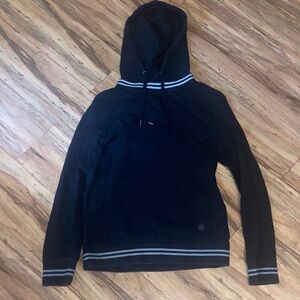 American Eagle Outfitters Black Sweatshirt with Gray Stripes